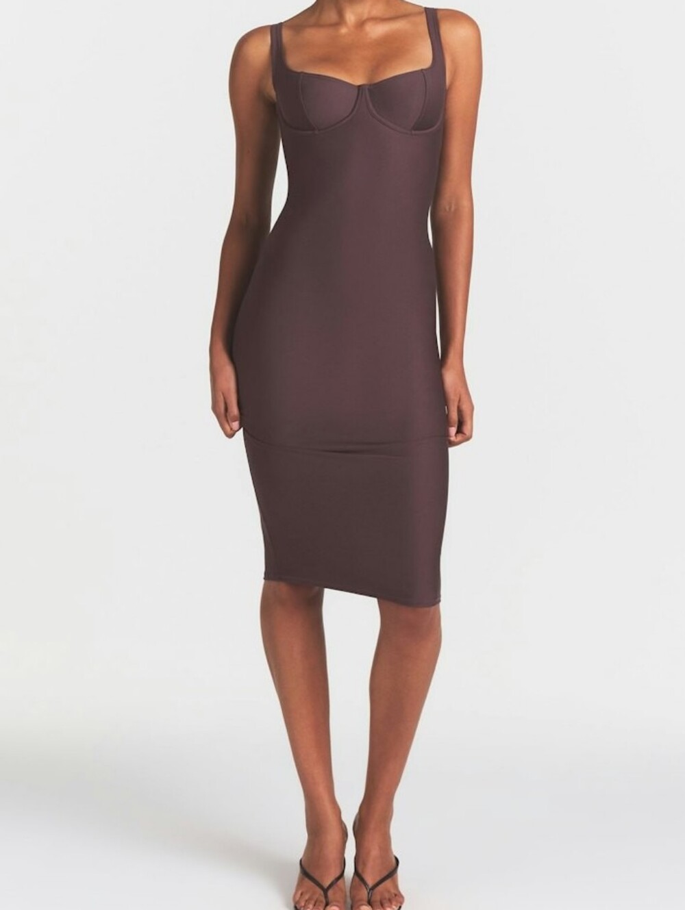 Skims Body Long Dress DS-DRS-11259W Raisin Size XS